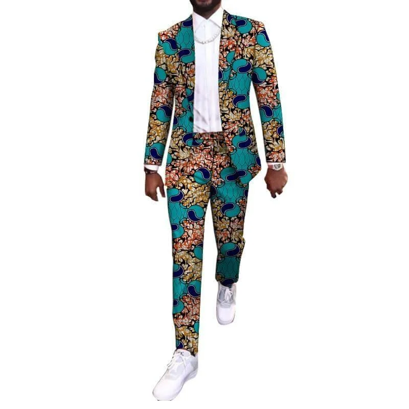 Urban Vests African Men‘s Printed Blazers Suit