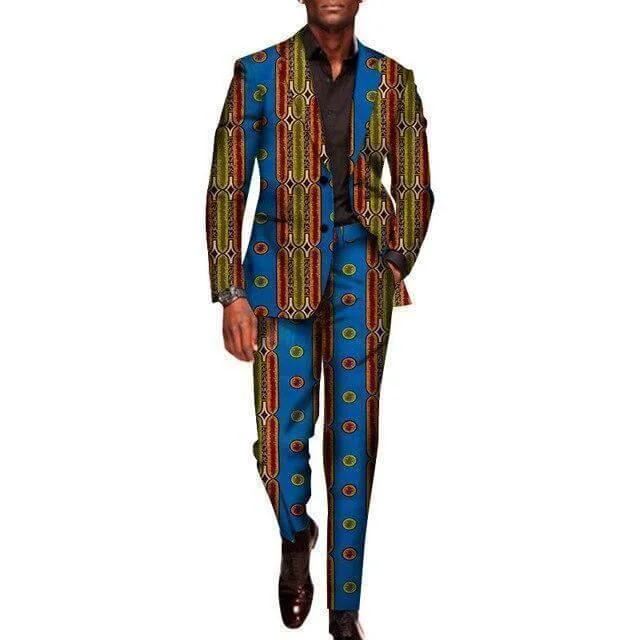 Turtleneck Sweaters African Elegant Two Piece Suit