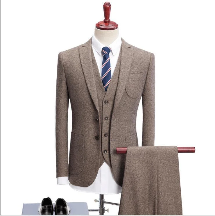 Sweater Vest Big Business Tweed 3 Piece Suit