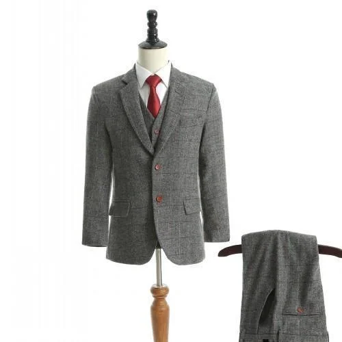 Warm Jackets Bromley Plaid Three Piece Tweed Suit