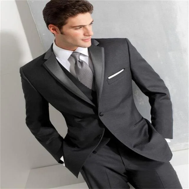 Formal Wear Caine Tuxedo Three Piece Suit For Men