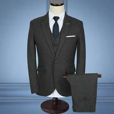 Button-down Shirts Corden Three Piece Grey Suit