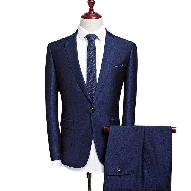 Funky Socks Elegant Blue Two Piece Suit