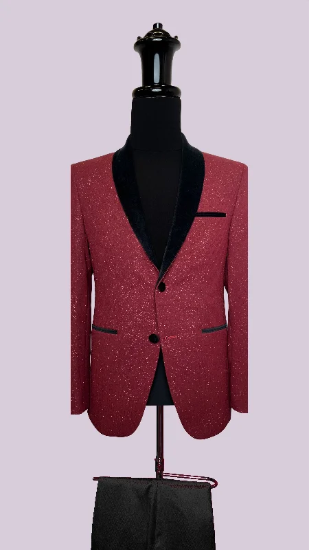 High-fashion Looks Vercini Opulent Red Tuxedo Blaze