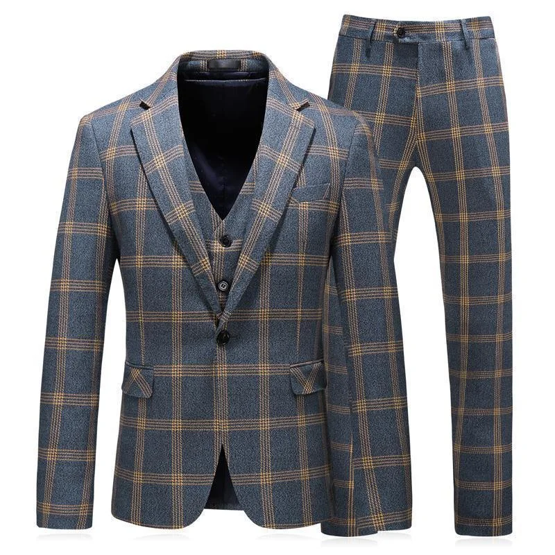 Lightweight Coats Whitley Three-Piece Checked Suit